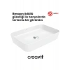 Creavit Loop Dikdörtgen Beyaz Deliksiz Lavabo 60 Cm LP060