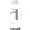 Creavit Lua Krom Şelale Lavabo Bataryası LU1500
