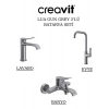 Creavit Lua Metalik Gri Batarya Seti 3’lü Banyo-Lavabo-Eviye