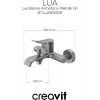 Creavit Lua Metalik Gri Batarya Seti 3’lü Banyo-Lavabo-Eviye