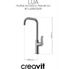 Creavit Lua Metalik Gri Batarya Seti 3’lü Banyo-Lavabo-Eviye
