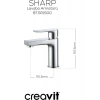 Creavit Sharp Krom Lavabo Bataryası SR1500
