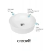 Creavit Ultra Yuvarlak Beyaz Deliksiz Lavabo 45 Cm UL145