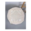 Dantelli Krem Renk Fiskos Sehap Örtüsü, 100x100 cm