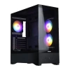 Dark Diamond PRO 2025 Edition 4x12cm FRGB LED Fanlı, 1x USB 3.1, 2x USB 2.0, Tempered Glass, Panoramik Akvaryum Siyah Oyuncu Kasası
