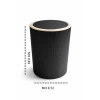 Dayanıklı Plastik 7 Litre Kapasiteli Modern Çöp Kovası, Siyah