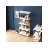 Dekoratif Ahşap Ayaklı Kitaplık, 5 Raflı