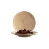 Dekoratif Ahşap Bambu Tabak - 30cm Çap