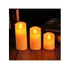 Dekoratif Alevsiz LED Işıklı Pilli Mum Seti - 3 Farklı Boy