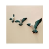 Dekoratif Üçlü Kuş Duvar Süsü - Polyester Malzeme