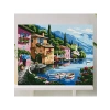 Deniz Evleri Temalı 40x50 CM Fırça ve Boya ile Sayılarla Boyama Tuval Seti