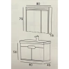 Denko Banyo Troy 80 cm Antrasıt Grı/hazar Banyo Dolabı