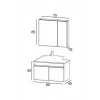 Denko Etna 80 cm Kül Gri Banyo Dolabı