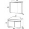 Denko Etna 80 cm Kül Gri Banyo Dolabı