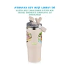 Diller 950ml Sevimli Kapibara Tumbler Pipetli/Pipetsiz Kullanım Kulplu Paslanmaz Çelik Capybara Termos