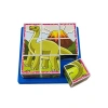 Dinozor Temalı 3D Puzzle Seti, 9 Küp ile Eğlenceli Yapboz