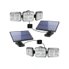 Dış mekan için solar lamba, hareket sensörlü, LED, 3 ayarlanabilir başlıklı, 270° geniş açılı, IP65 su geçirmez, 16,5 ft kablolu, iç ve dış mekanlar için uygundur