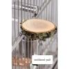 Doğal Ahşap Dairesel Kuş Kafesi Platformu, 3 Adet