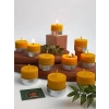 Doğal Balmumu ile Yapılmış 12 Adet Sarma Tealight Mum