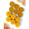 Doğal Balmumu Tealight Mum Seti, 12 Adet, Sarma