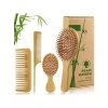 Doğal Bambu Fırça ve Tarak Seti - 4 Adet