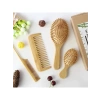 Doğal Bambu Fırça ve Tarak Seti - 4 Adet
