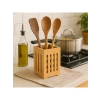 Doğal Bambu Mutfak Organizeri - Pencereli Düzenleyici