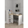 Dolaplı Kitaplıklı Çalışma Masası, L Şeklinde Tasarım