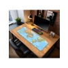 Dünya Haritası Desenli Oyun Klavye Mouse Pad - 70x30 cm