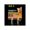 Duracell AA Şarj Edilebilir Pil (2li Paket), 1300 mAh NiMH, 2000 şarj döngüsü, önceden şarj edilmiştir, Uzun Ömürlü Güç