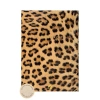 Düz Leopar Desenli 17x24 cm Keten Ciltli Defter