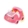 Eğitici Sesli ve Işıklı Oyuncak Telefon, Pembe Renkli İlk Telefon