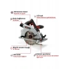 Einhell Professional Akülü Daire Testere TP-CS 18/190 Li BL-Solo Power X-Change (18 V, Ø190 mm Testere Bıçağı, Kömürsüz, 65 mm Kesim Derinliği, Aletsiz Ayar, Akü Dahil Değildir) - 4331210