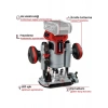 Einhell Professional Akülü Dik & Kenar Freze Seti TP-RO 18 Set Li BL-Solo Power X-Change (18 V, Kömürsüz, Hassas Freze Derinliği Ayarı, Aksesuar ve Çanta Dahil, Akü Dahil Değildir) - 4350410