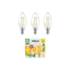 Ekolite 4W LED Filament Mum Ampul, 2700K Sarı Işık, 470 Lümen, 3lü Paket