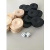 El Yapımı Ahşap Tavla Pulu Seti, 2 Adet Zar ile 35 mm Boyutunda