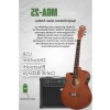 Elektro Akustik Gitar Seti - Amfi, Gigbag, Tuner, Askı, Capo, Jak Kablo Dahil