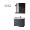 Era Çizgi 80 cm Antrasit Banyo Dolabı