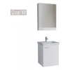 Era Wons Çizgi 50 cm Beyaz Mdf Banyo Dolabı Takımı