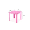 Ergonomik 50x50 cm Plastik Masa - Pembe