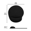 Ergonomik Bilek Destekli Mouse Pad, Siyah