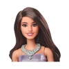 Esmer Barbie Bebek, Mor Metalik Elbise ve Aksesuarlar