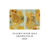 Esnek Kapaklı 4lü Defter Seti, Çizgisiz, 192 Sayfa, Oval Kenar, Tuval Doku, Sarı Krem