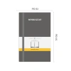 Esnek Kapaklı Orta Boy Defter 13x21 cm - Gri