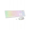 Everest KM-319BT Beyaz 2.4g+Bt1+Bt2 Çoklu Cihaz Bağlantılı Q Set Kablosuz Klavye + Mouse
