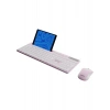 Everest KM-730 Pembe/beyaz Kablosuz Q Multimedia Klavye + Mouse Set