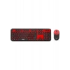 Everest Round KM-6282 Siyah Kırmızı Kablosuz QMultimedia Klavye + Mouse Set