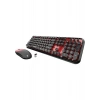 Everest Round KM-6282 Siyah Kırmızı Kablosuz QMultimedia Klavye + Mouse Set