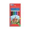 Faber Castell Kuru Boya Kalemi, 12 Renk, Tam Boy, Renkli
