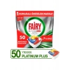 Fairy Platinum Plus Bulaşık Makinesi Deterjanı Kapsülü / Tableti; 50 Yıkama Limon Kokulu